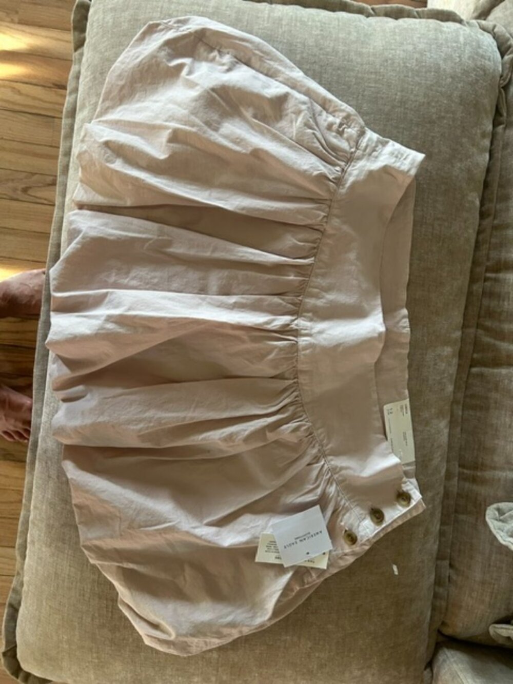 American Eagle Light Pink Bubble Skort